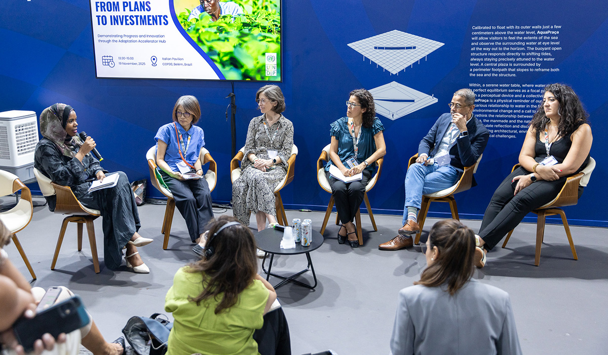 Discussion focused on mobilizing finance, strengthening country pipelines, and leveraging partnerships to close the adaptation investment gap.