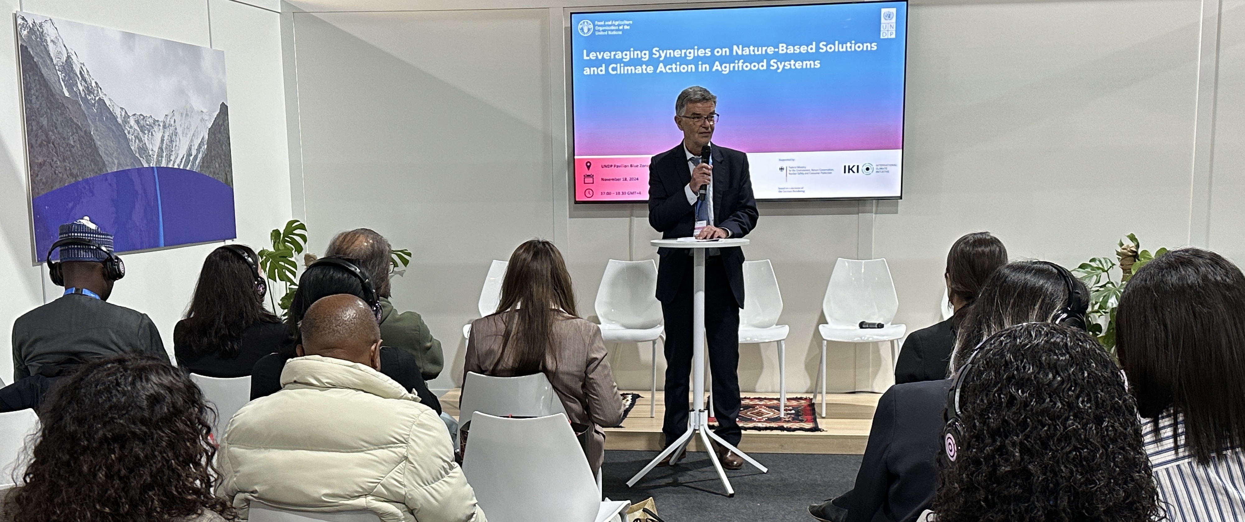 Ulf Jaeckel, Head of Division at Germany’s Federal Ministry for the Environment, Nature Conservation and Nuclear Safety  (BMUV) speaking at the COP29 side event