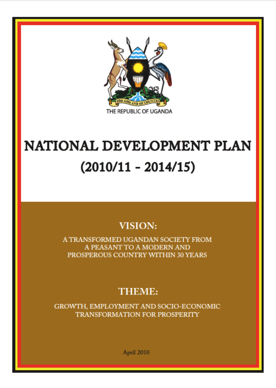 Uganda S National Development Plan 2010 11 2014 15 April 2010   Uganda 0 