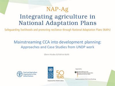 Mainstreaming CCA into development planning: Approaches and case ...